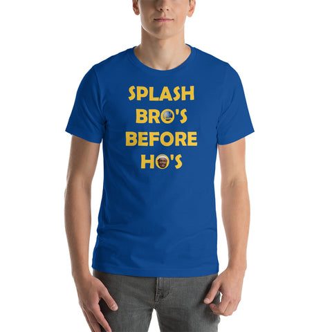 "SPLASH BRO'S BEFORE HO'S" Short-Sleeve Unisex T-Shirt