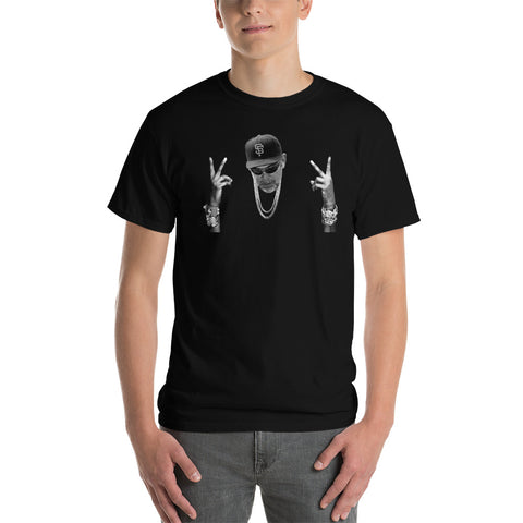 "Gangsta Bochy" - BLACK & WHITE GRAPHIC VERSION - Short Sleeve Mens' T-Shirt