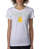 "3 DICULOUS" Ladies Heavy Cotton Short Sleeve T-Shirt