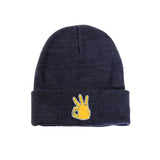 "3-BALL" Knit Beanie