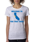 "WELCOME TO THE TREY AREA" Ladies Heavy Cotton Short Sleeve T-Shirt