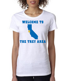 "WELCOME TO THE TREY AREA" Ladies Heavy Cotton Short Sleeve T-Shirt