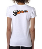 "SuperFan" Ladies Heavy Cotton Short Sleeve T-Shirt (Double-Sided Print)