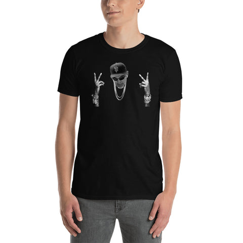 "Gangsta Bochy" - BLACK AND WHITE GRAPHIC VERSION - Short-Sleeve Unisex T-Shirt