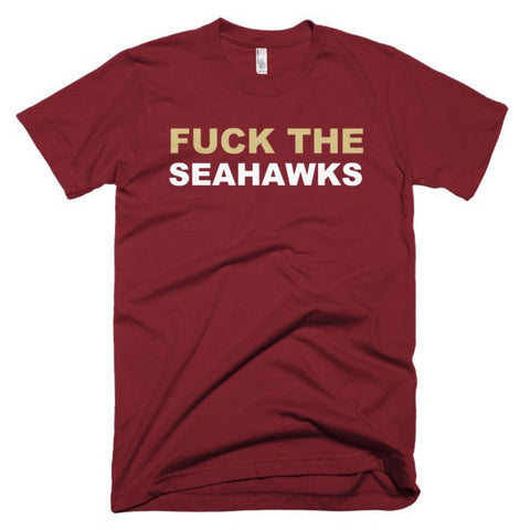 "FUCK THE SEAHAWKS" Short Sleeve Men's T-Shirt