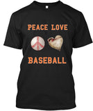 "PEACE LOVE BASEBALL" Mens' Ultra Cotton™ T-Shirt
