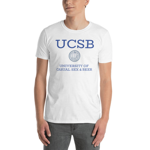 “UCSB: University of Casual Sex & Beer” Short-Sleeve Unisex T-Shirt